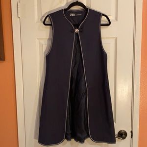 Zara long vest with silver clasp
